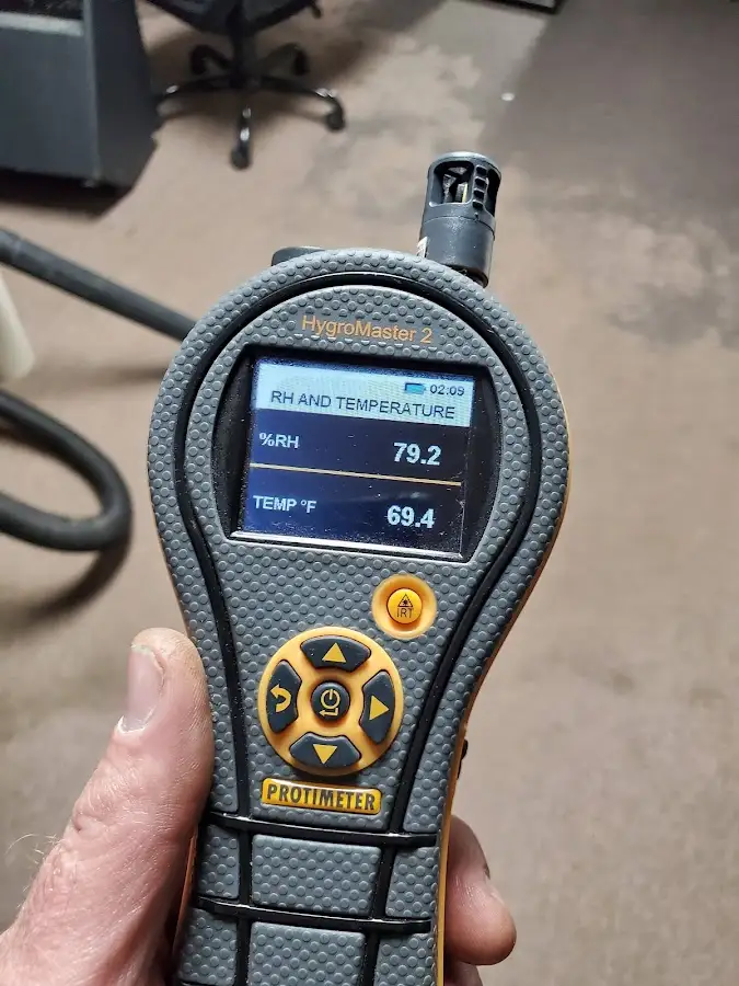 Moisture meter humidity assessment for Mold Remediation & Removal in Houlton